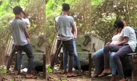 College lovers’ Aunty Sex Movie outdoor