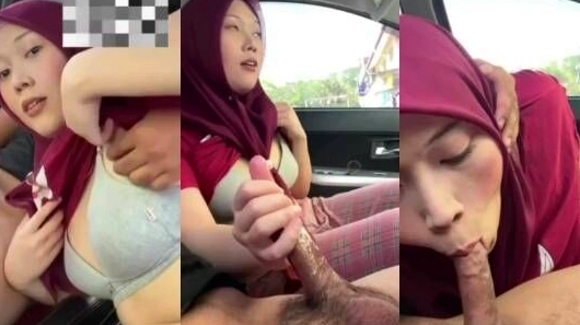 Indonesian Hijab Girl’s Risky Car Romance