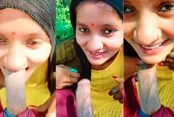 Village Lady Sucks Outdoor Lover